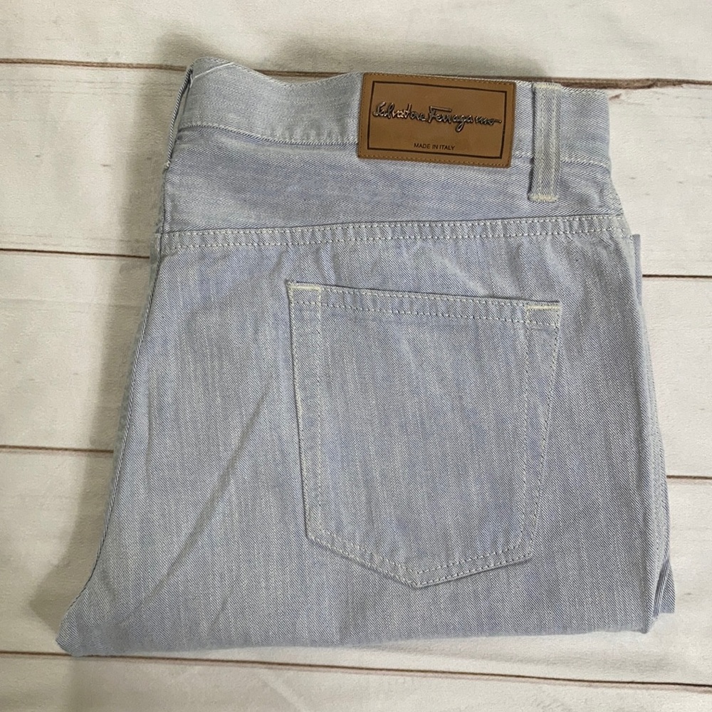 Salvatore Ferragamo Chambray Pants